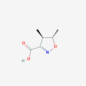 molecular formula C6H9NO3 B2630514 (4R,5S)-4,5-Dimethyl-4,5-dihydro-1,2-oxazole-3-carboxylic acid CAS No. 83967-90-2