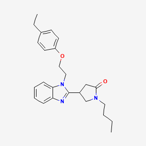 1-butyl-4-{1-[2-(4-ethylphenoxy)ethyl]-1H-benzimidazol-2-yl}pyrrolidin-2-one