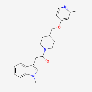 2-(1-Methylindol-3-yl)-1-[4-[(2-methylpyridin-4-yl)oxymethyl]piperidin-1-yl]ethanone