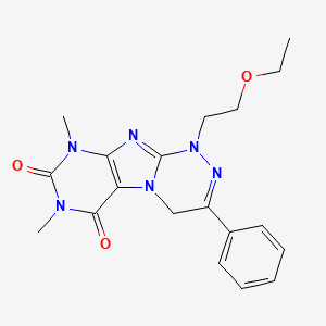 molecular formula C19H22N6O3 B2630525 1-(2-ethoxyethyl)-7,9-dimethyl-3-phenyl-7,9-dihydro-[1,2,4]triazino[3,4-f]purine-6,8(1H,4H)-dione CAS No. 898409-94-4