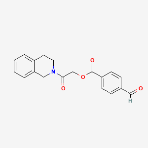 molecular formula C19H17NO4 B2630526 [2-(3,4-dihydro-1H-isoquinolin-2-yl)-2-oxoethyl] 4-formylbenzoate CAS No. 721907-67-1