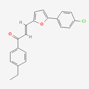 molecular formula C21H17ClO2 B2630528 (E)-3-(5-(4-氯苯基)呋喃-2-基)-1-(4-乙基苯基)丙-2-烯-1-酮 CAS No. 301340-26-1