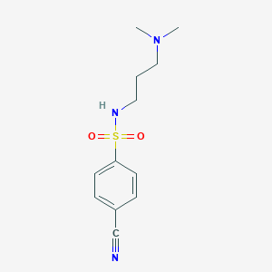 molecular formula C12H17N3O2S B263053 4-cyano-N-[3-(dimethylamino)propyl]benzenesulfonamide 