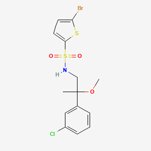 5-bromo-N-(2-(3-chlorophenyl)-2-methoxypropyl)thiophene-2-sulfonamide