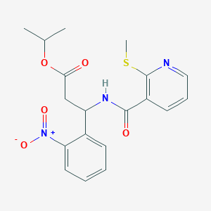Propan-2-yl 3-{[2-(methylsulfanyl)pyridin-3-yl]formamido}-3-(2-nitrophenyl)propanoate