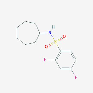 N-cycloheptyl-2,4-difluorobenzenesulfonamide