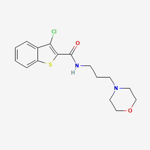 molecular formula C16H19ClN2O2S B2630541 3-chloro-N-[3-(morpholin-4-yl)propyl]-1-benzothiophene-2-carboxamide CAS No. 328280-18-8