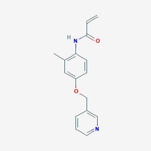 molecular formula C16H16N2O2 B2630549 N-[2-Methyl-4-(pyridin-3-ylmethoxy)phenyl]prop-2-enamide CAS No. 2411296-73-4