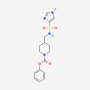 phenyl 4-((1-methyl-1H-imidazole-4-sulfonamido)methyl)piperidine-1-carboxylate