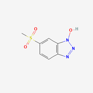 molecular formula C7H7N3O3S B2630554 6-(甲磺酰基)-1H-1,2,3-苯并三唑-1-醇 CAS No. 731003-65-9