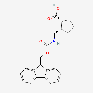 (1R,2S)-2-[(9H-Fluoren-9-ylmethoxycarbonylamino)methyl]cyclopentane-1-carboxylic acid