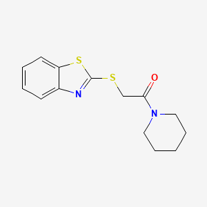 molecular formula C14H16N2OS2 B2630559 2-(Benzo[d]thiazol-2-ylthio)-1-(piperidin-1-yl)ethanone CAS No. 19967-35-2