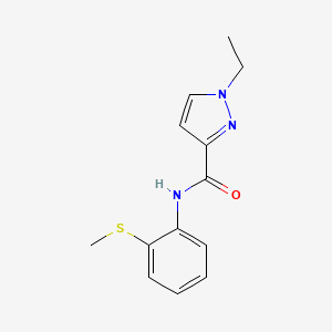 molecular formula C13H15N3OS B2630562 1-乙基-N-(2-(甲硫基)苯基)-1H-吡唑-3-甲酰胺 CAS No. 515149-48-1