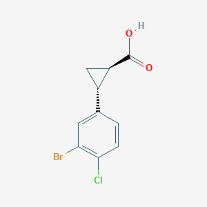 (1R,2R)-2-(3-Bromo-4-chlorophenyl)cyclopropane-1-carboxylic acid