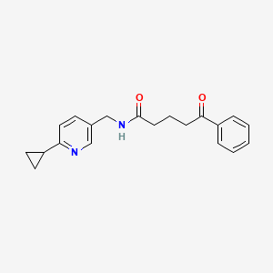 molecular formula C20H22N2O2 B2630584 N-[(6-cyclopropylpyridin-3-yl)methyl]-5-oxo-5-phenylpentanamide CAS No. 2097930-14-6