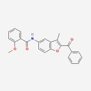 N-(2-benzoyl-3-methyl-1-benzofuran-5-yl)-2-methoxybenzamide