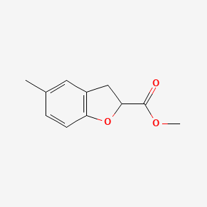 molecular formula C11H12O3 B2630595 5-甲基-2,3-二氢-1-苯并呋喃-2-羧酸甲酯 CAS No. 1463478-65-0