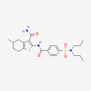 2-(4-(N,N-dipropylsulfamoyl)benzamido)-5-methyl-4,5,6,7-tetrahydrobenzo[b]thiophene-3-carboxamide