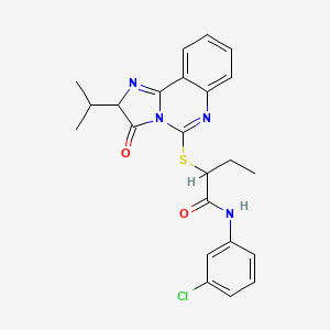 N-(3-chlorophenyl)-2-((2-isopropyl-3-oxo-2,3-dihydroimidazo[1,2-c]quinazolin-5-yl)thio)butanamide