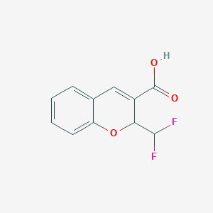 molecular formula C11H8F2O3 B2630608 2-(Difluoromethyl)-2H-chromene-3-carboxylic acid CAS No. 2138427-03-7