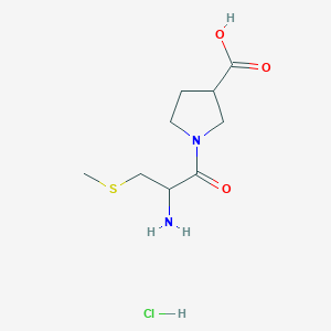 1-(2-Amino-3-methylsulfanylpropanoyl)pyrrolidine-3-carboxylic acid;hydrochloride