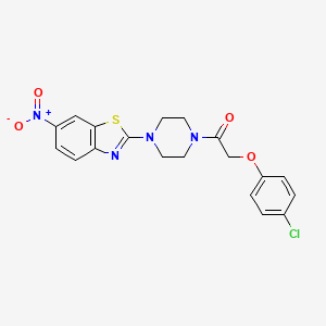 2-(4-Chlorophenoxy)-1-(4-(6-nitrobenzo[d]thiazol-2-yl)piperazin-1-yl)ethanone