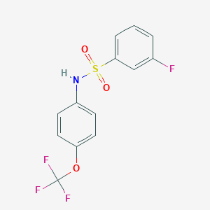molecular formula C13H9F4NO3S B263062 3-fluoro-N-[4-(trifluoromethoxy)phenyl]benzenesulfonamide 