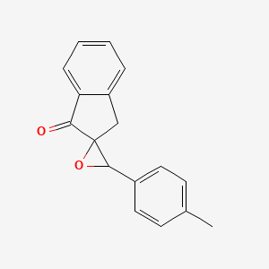 molecular formula C17H14O2 B2630627 3'-(4-methylphenyl)spiro[3H-indene-2,2'-oxirane]-1-one CAS No. 54763-67-6