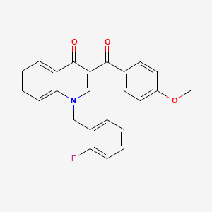 1-[(2-Fluorophenyl)methyl]-3-(4-methoxybenzoyl)-1,4-dihydroquinolin-4-one