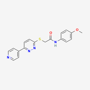 N-(4-methoxyphenyl)-2-(6-pyridin-4-ylpyridazin-3-yl)sulfanylacetamide