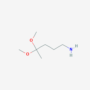 molecular formula C7H17NO2 B2630633 4,4-二甲氧基戊胺 CAS No. 142611-94-7