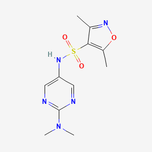 N-(2-(dimethylamino)pyrimidin-5-yl)-3,5-dimethylisoxazole-4-sulfonamide