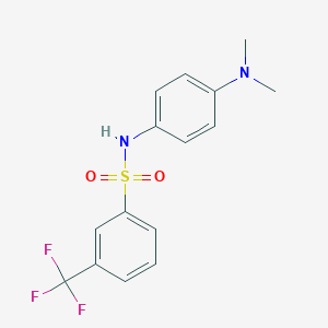 molecular formula C15H15F3N2O2S B263064 N-[4-(dimethylamino)phenyl]-3-(trifluoromethyl)benzenesulfonamide 