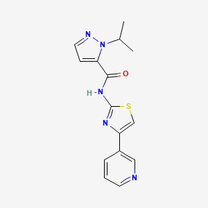 molecular formula C15H15N5OS B2630640 1-isopropyl-N-(4-(pyridin-3-yl)thiazol-2-yl)-1H-pyrazole-5-carboxamide CAS No. 1203325-58-9