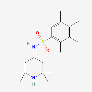 molecular formula C19H32N2O2S B2630644 2,3,4,5-tetramethyl-N-(2,2,6,6-tetramethylpiperidin-4-yl)benzenesulfonamide CAS No. 873680-71-8