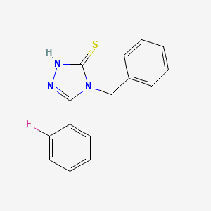 molecular formula C15H12FN3S B2630655 4-benzyl-5-(2-fluorophenyl)-4H-1,2,4-triazole-3-thiol CAS No. 721415-98-1
