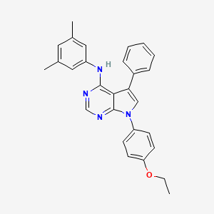 molecular formula C28H26N4O B2630667 N-(3,5-dimethylphenyl)-7-(4-ethoxyphenyl)-5-phenyl-7H-pyrrolo[2,3-d]pyrimidin-4-amine CAS No. 477235-17-9