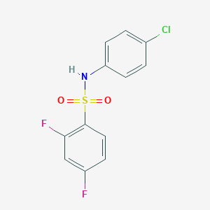 molecular formula C12H8ClF2NO2S B263067 N-(4-chlorophenyl)-2,4-difluorobenzenesulfonamide 