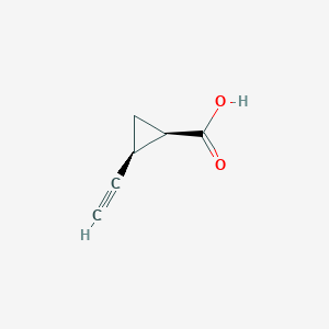 molecular formula C6H6O2 B2630675 (1R,2S)-2-乙炔基环丙烷-1-羧酸 CAS No. 1491135-72-8