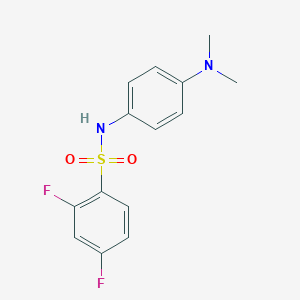 molecular formula C14H14F2N2O2S B263068 N-[4-(dimethylamino)phenyl]-2,4-difluorobenzenesulfonamide 