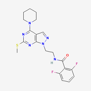 2,6-difluoro-N-(2-(6-(methylthio)-4-(piperidin-1-yl)-1H-pyrazolo[3,4-d]pyrimidin-1-yl)ethyl)benzamide