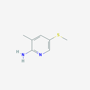 molecular formula C7H10N2S B2630681 3-Methyl-5-(methylsulfanyl)pyridin-2-amine CAS No. 1824086-02-3