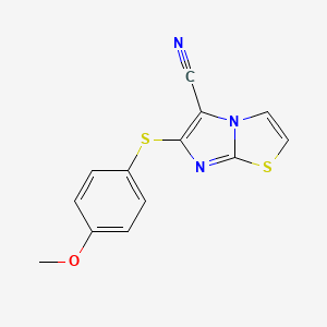 6-[(4-Methoxyphenyl)sulfanyl]imidazo[2,1-b][1,3]thiazole-5-carbonitrile