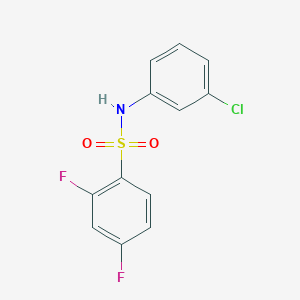 molecular formula C12H8ClF2NO2S B263069 N-(3-chlorophenyl)-2,4-difluorobenzenesulfonamide 