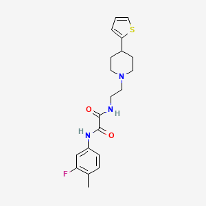 N1-(3-fluoro-4-methylphenyl)-N2-(2-(4-(thiophen-2-yl)piperidin-1-yl)ethyl)oxalamide