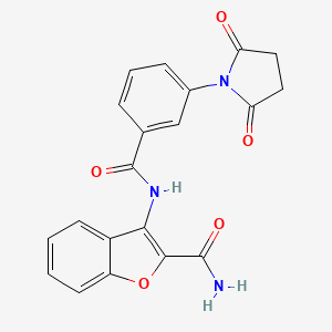 3-(3-(2,5-Dioxopyrrolidin-1-yl)benzamido)benzofuran-2-carboxamide