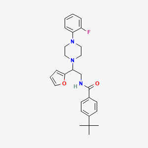 4-(tert-butyl)-N-(2-(4-(2-fluorophenyl)piperazin-1-yl)-2-(furan-2-yl)ethyl)benzamide