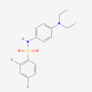 molecular formula C16H18F2N2O2S B263070 N-[4-(diethylamino)phenyl]-2,4-difluorobenzenesulfonamide 