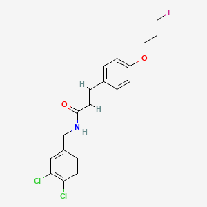 (E)-N-[(3,4-dichlorophenyl)methyl]-3-[4-(3-fluoropropoxy)phenyl]prop-2-enamide