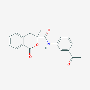 N-(3-acetylphenyl)-3-methyl-1-oxo-3,4-dihydro-1H-isochromene-3-carboxamide